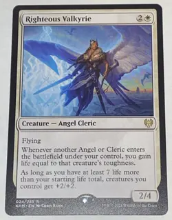Righteous Valkyrie 024/285 Kaldheim MTG MAGIC THE GATHERING NEW UNPLAYED - Image 1