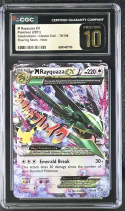 Pokemon M RAYQUAZA EX 76/108 CELEBRATIONS CGC Pristine 10 Not PSA - Image 1