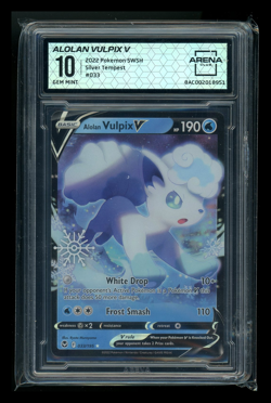Alolan Vulpix V #33/195 Arena Club 10 2022 Pokemon Sword & Shield Silver Tempest - Image 1