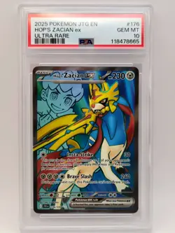 2025 Pokemon Journey Together SV #176 Hop's Zacian ex - PSA 10 - Image 1