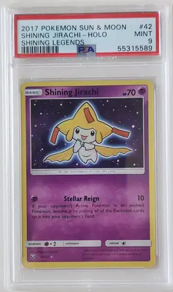 Pokemon Shining Jirachi Shining Legends 2017 Holo 42/73 PSA 9 Mint - Image 1