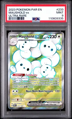 2023 POKEMON PAR EN-PARADOX RIFT ULTRA RARE #233 MAUSHOLD EX PSA 9 - Image 3