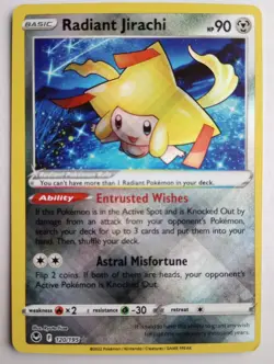 Radiant Jirachi 120/195 | Radiant Holo | Silver Tempest Pokemon TCG | NM - Image 1