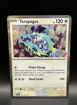 Stamped Holo Terapagos 161/191 - Pokemon Surging Sparks Card - NM - Image 2