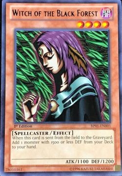 WITCH OF THE BLACK FOREST BP01-EN001 RARE 1st Edition YuGiOh TCG Card - Image 1