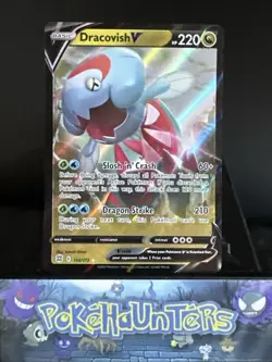 Pokemon Card DRACOVISH V 114/172 BRILLIANT STARS HALF ART HOLO NEAR MINT - Image 1