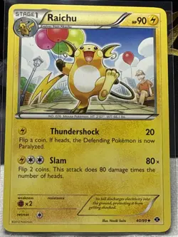Pokemon TCG Raichu Next Destinies 2012 Card #40/99 - Image 1