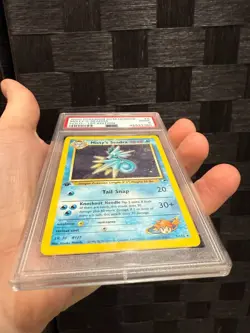 PSA 9 Misty's Seadra 1st Edition Gym Heroes 9/132 Pokemon Card MINT Holo - Image 3