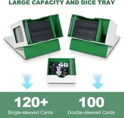 Card Storage Box for Trading Cards,120+ MTG Deck Box, Storage Box with Tray Box, - Image 3