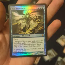 FOIL Roil Elemental, Zendikar, Moderate Play, MTG, Magic the Gathering - Image 1