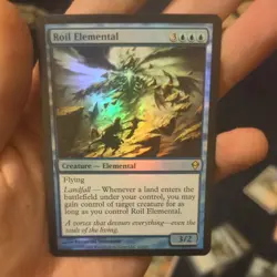 FOIL Roil Elemental, Zendikar, Moderate Play, MTG, Magic the Gathering - Image 2