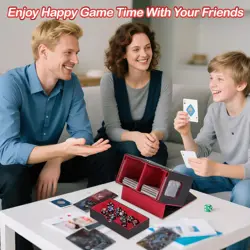 Card Deck Box for MTG with Commander Display, 2 in 1 Card Storage Box with Dice - Image 2