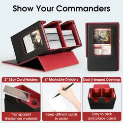 MTG Commander Deck Box-Patented Handle Design, Trading Card Storage Box Organize - Image 4