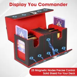 Commander Deck Box for MTG - 3-In-1 Card Storage Box Fits 200+ Double-Sleeved Ca - Image 3