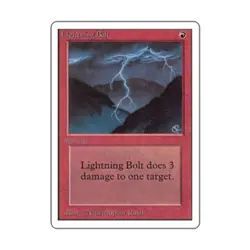 WOTC MtG Unlimited Lightning Bolt (C) VG - Image 1