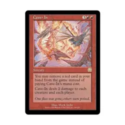 WOTC MtG Mercadian Masques Cave-In (R) NM - Image 1