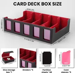 Card Deck Box for MTG Commander Display, 3900+ Trading Card Storage Box with Han - Image 5