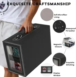 Card Deck Box for MTG with Commander Display, 4 in 1 Card Storage Box Fits 400+ - Image 4