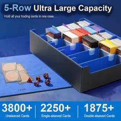 Trading Cards Storage Box, 3800+ MTG Card Deck Box with 24 Colorful Dividers & 5 - Image 2