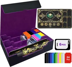 MTG Commander Deck Case with Playmat, 3-Row Trading Card Storage Box Fits 3000+ - Image 1