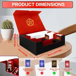 Trading Card Storage Box for Mtg/Tcg/Yugioh, Commander Deck Case Fits 2000+ Card - Image 5