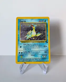 Lapras 10/62 - Fossil Holo Rare - Vintage Pokemon TCG - WOTC 1999 - LP/MP - Image 1