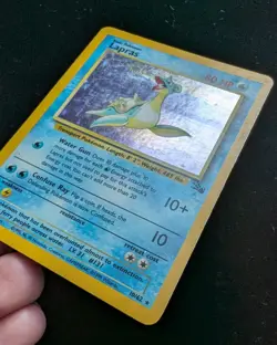 Lapras 10/62 - Fossil Holo Rare - Vintage Pokemon TCG - WOTC 1999 - LP/MP - Image 3