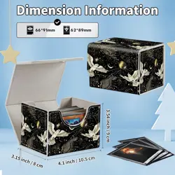 For MTG Commander Deck Box,Card Deck Box for Trading Yugioh Mtg,Fits 100 Double - Image 4