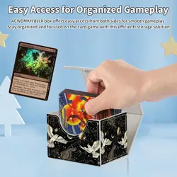 For MTG Commander Deck Box,Card Deck Box for Trading Yugioh Mtg,Fits 100 Double - Image 5