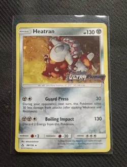 Heatran 88/156 Stamped Holo Ultra Prism Pokemon Card TCG - Image 1