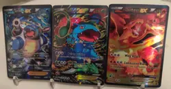 **Custom Made**highQuality** 3pc Set, Charizard/Blastoise/Venusaur"Display Card" - Image 1