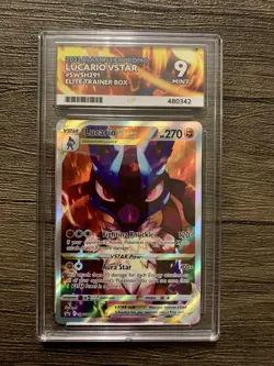 ACE 9 - Lucario VSTAR SWSH291 Pokemon Crown Zenith Black Star Promo Card 2023 - Image 1