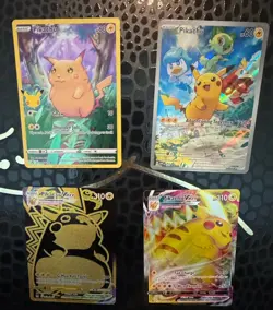 Pikachu SVP 027 Black Star Promo Pokemon Card Lot Of 4 - Image 1