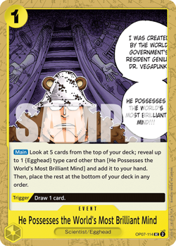 One Piece Card Game! He Possesses the World's Most Brilliant Mind OP07-114 (UC) - Image 1