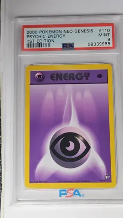 2000 POKEMON NEO GENESIS PSYCHIC ENERGY 1ST EDITION #110 MINT 9 - Image 1