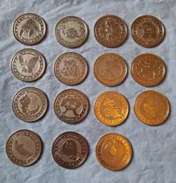 Pokemon Vintage Japanese Silver Meiji Coins Bundle X15 - Image 2