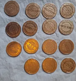 Pokemon Vintage Japanese Silver Meiji Coins Bundle X15 - Image 4