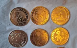 Pokemon Vintage Japanese Silver Meiji Coins Bundle Flareon Ninetales Squirtle - Image 3