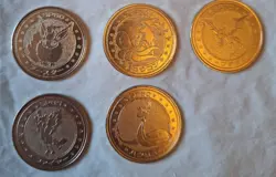 Pokemon Vintage Japanese Silver Meiji Coins Bundle Flareon Ninetales Squirtle - Image 4