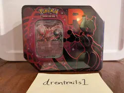Pokemon TCG Team Rocket's Mewtwo Ex Tin *NEW SEALED* - Image 1