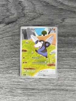 Pokemon TCG Drilbur 124/086 - Black Bolt - Illustration Rare - Pack Fresh - Image 1