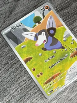 Pokemon TCG Drilbur 124/086 - Black Bolt - Illustration Rare - Pack Fresh - Image 2
