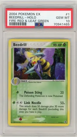 2004 Pokemon Beedrill EX Fire Red & Leaf Green Holo Rare #1 PSA 10 Gem Mint - Image 1