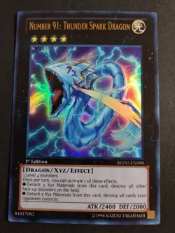 Yu-Gi-Oh! Number 91: Thunder Spark Dragon REDU-EN098 1st Edition Ultra Rare VLP - Image 1
