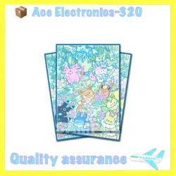 60PCS Trading Card Pokemon TCG Eevee Card Sleeves 67X92mm Standard Size - Image 1