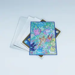 60PCS Trading Card Pokemon TCG Eevee Card Sleeves 67X92mm Standard Size - Image 3
