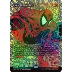 Foil Arachnogenesis (borderless) M/NM MTG Marvel's Spider-man: Marvel Universe - Image 1