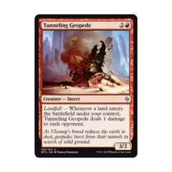 WOTC MTG Battle for Zendikar Tunneling Geopede (U) (Foil) NM - Image 1