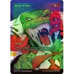 Foil Beast Within (borderless) M/NM MTG Marvel's Spider-man: Marvel Universe - Image 1