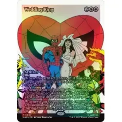 Foil Wedding Ring (borderless) M/NM MTG Marvel's Spider-man: Marvel Universe - Image 1